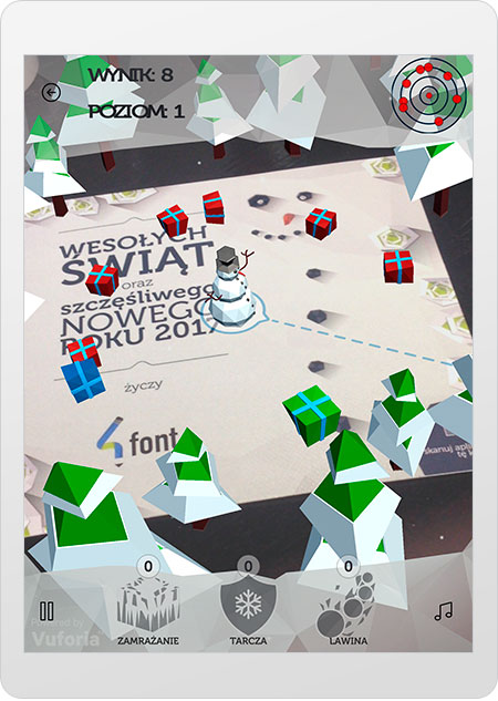 aplikacja mobilna z grą świąteczna od agencji marketingowej 4font