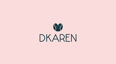 projekt wizytówki Dkaren różowy przód