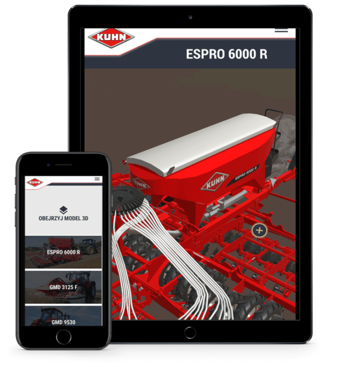 Aplikacja KUHN Virtual Machine na smartphone i ipadzie